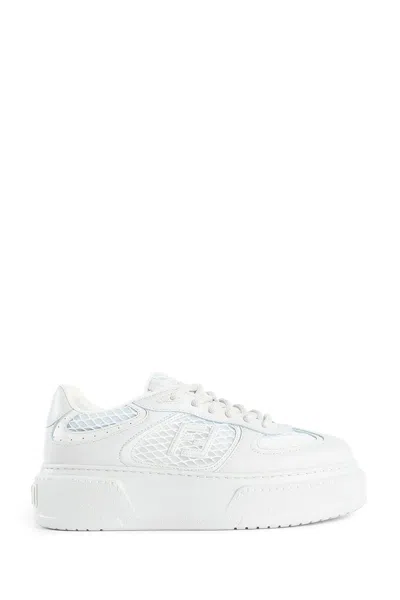 Fendi Match Platform Sneakers In White