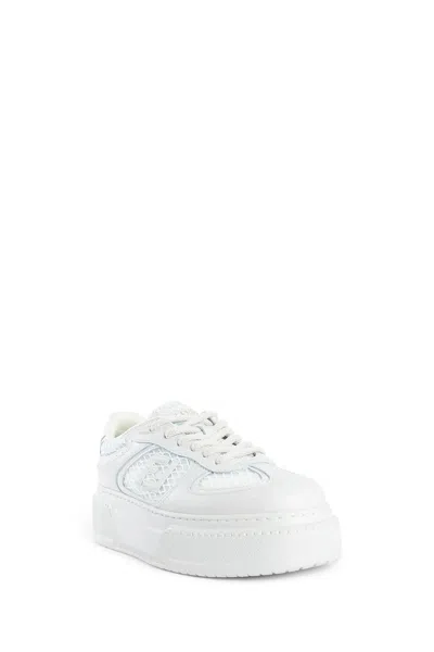 Fendi Match Platform Sneakers In White