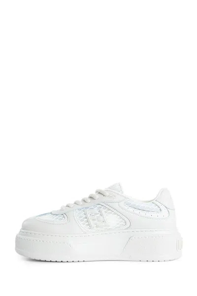 Fendi Match Platform Sneakers In White