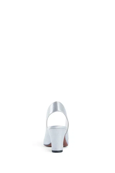 Valentino Garavani Adamantine Slingback Pumps In Glitter Fabric 60mm Woman Silver 39.5 In Multi