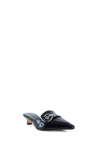 Aeyde Danielle Buckle-embellished Zebra-print Pony Hair Mules