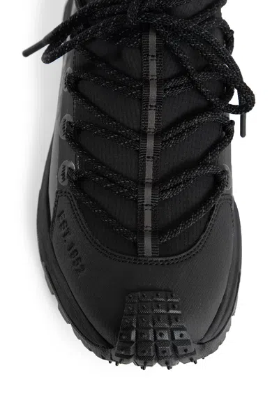 Moncler Black Nylon Sneakers In Black