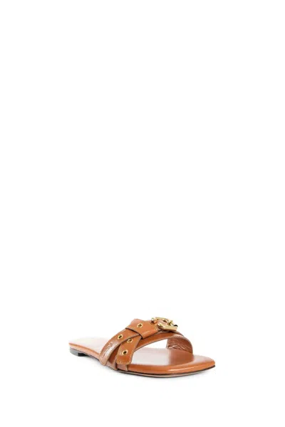 Chloé Tan Mae Sandals In Blue