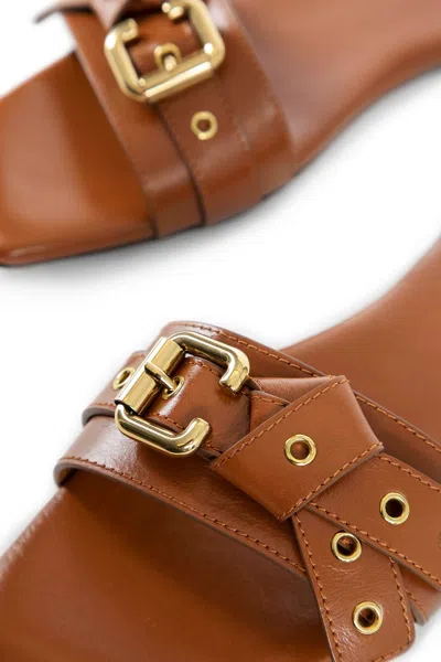 Chloé Tan Mae Sandals In Blue