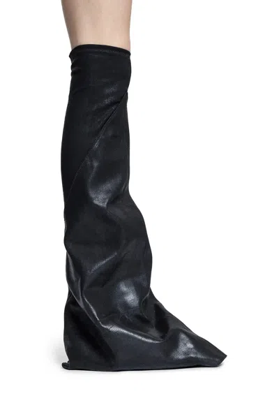 Rick Owens Drkshdw Drkshdw By Rick Owens Boot-shaped Sneakers With Shark-tooth Rubber Sole In Black