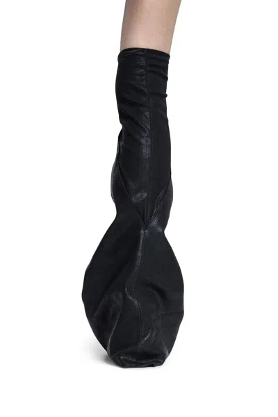 Rick Owens Drkshdw Drkshdw By Rick Owens Boot-shaped Sneakers With Shark-tooth Rubber Sole In Black