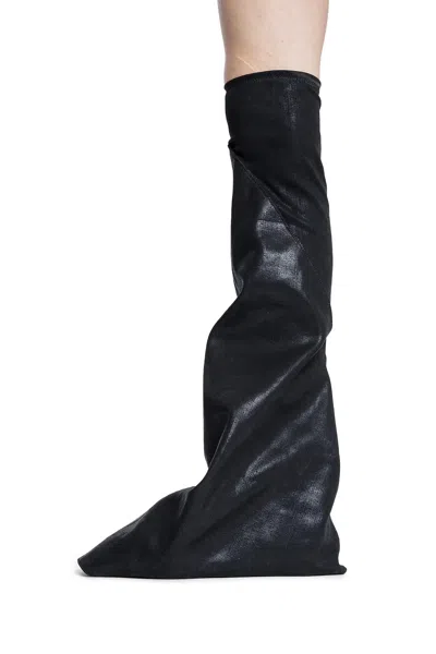 Rick Owens Drkshdw Drkshdw By Rick Owens Boot-shaped Sneakers With Shark-tooth Rubber Sole In Black