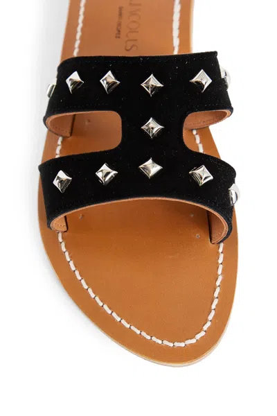 Kjacques Stud-embellishment Sandals In Black