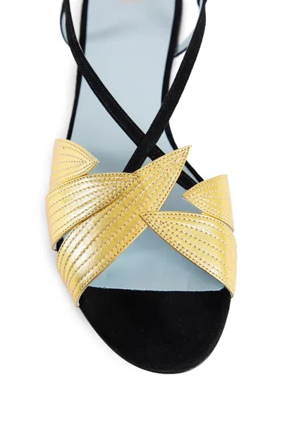 Valentino Garavani Folifoliage Sandals In Black