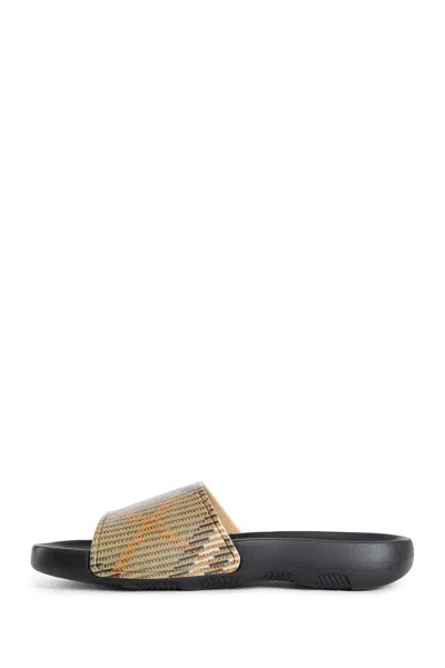 Burberry Women Check Dive Slides In Multi