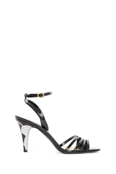 Valentino Garavani Valentino Ladycrush 85 Patent Sandal In Black