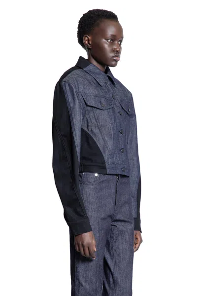 Mugler Woman Blue Jackets In Blue