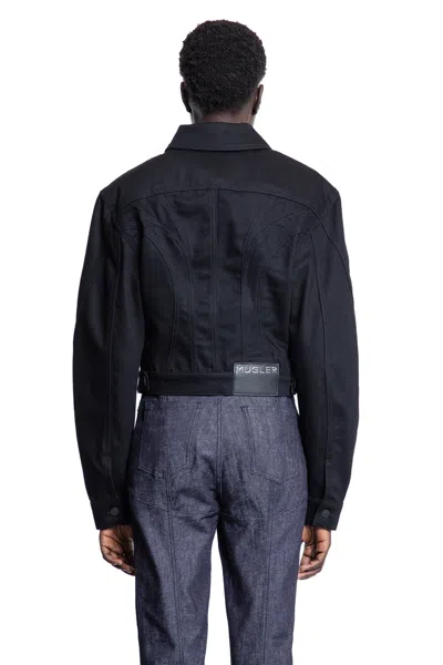 Mugler Woman Blue Jackets In Blue