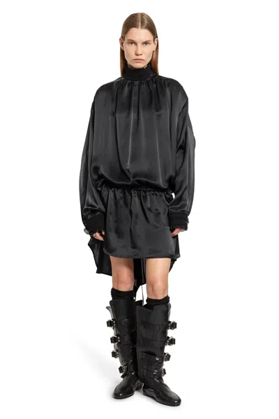 Ann Demeulemeester Woman Black Dresses In Black