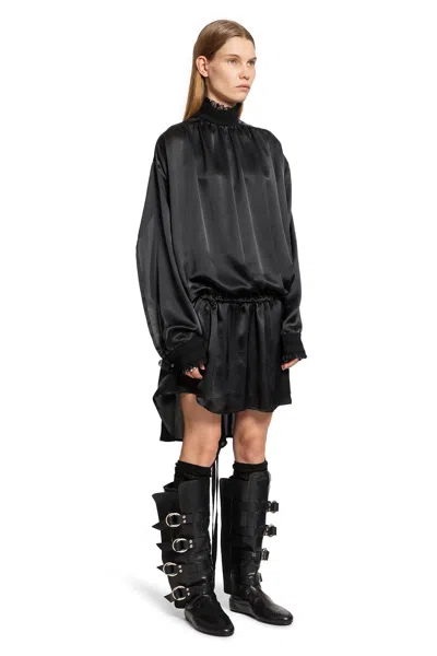 Ann Demeulemeester Woman Black Dresses In Black