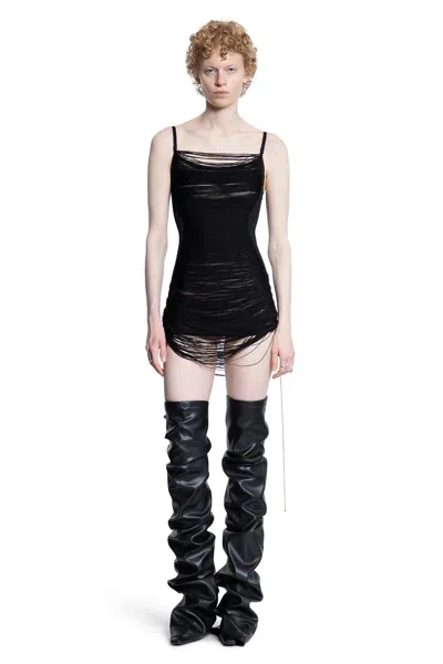 Attico Woman Black Dresses In Black