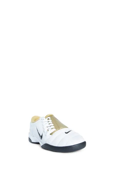 Nike T90 Metallic Leather Sneakers In White