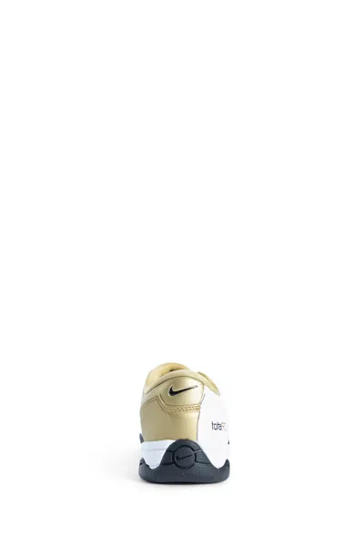 Nike T90 Metallic Leather Sneakers In White