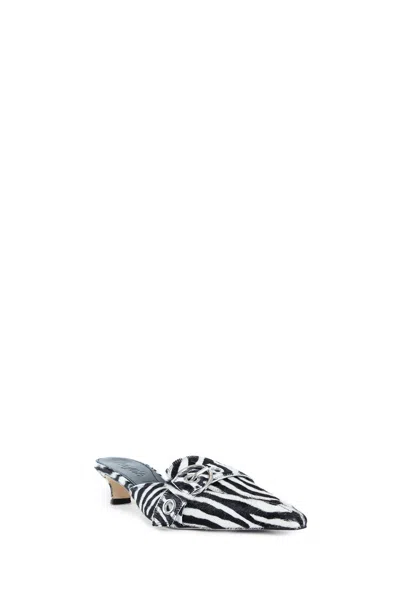 Aeyde Animal Print Kitten Heel Pointed Toe Mules In Multi