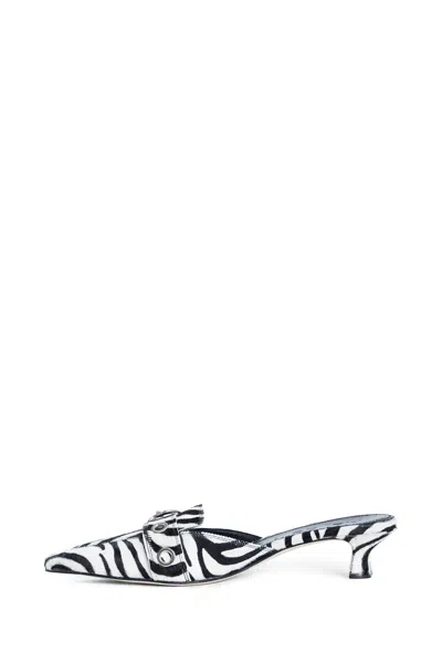 Aeyde Animal Print Kitten Heel Pointed Toe Mules In Multi