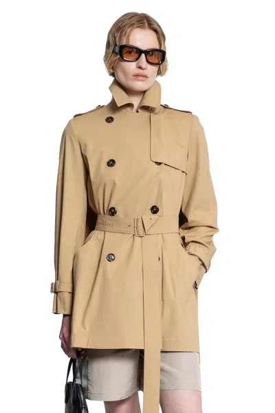 Max Mara Landa Short Trench Coat In Beige