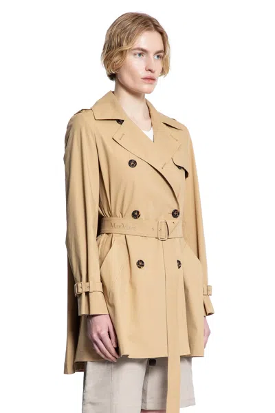 Max Mara Landa Short Trench Coat In Beige