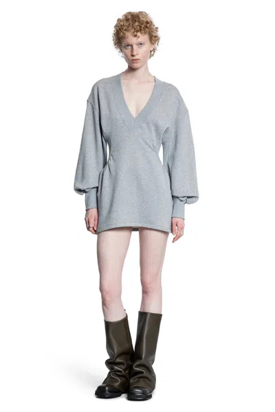 Attico Woman Grey Dresses In Gray