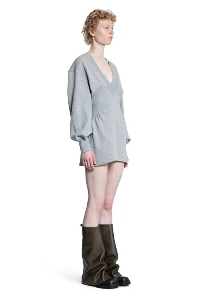 Attico Woman Grey Dresses In Gray
