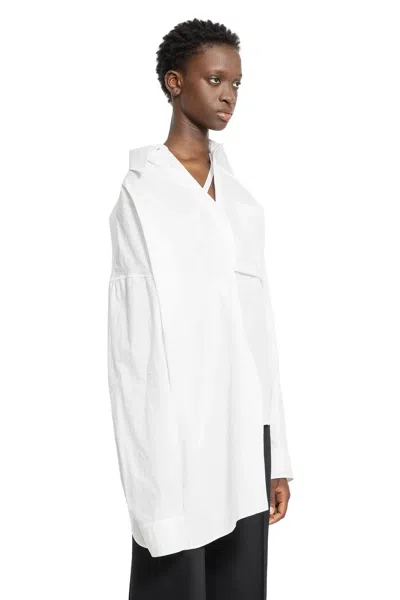 Ann Demeulemeester Woman White Shirts In White