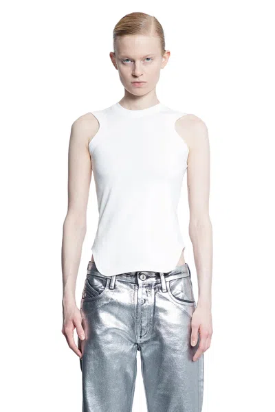 Attico Monogram Tank Top In White