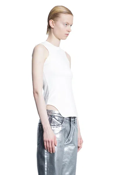 Attico Monogram Tank Top In White