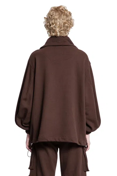 Attico Cotton Sweatshirt Logo 251wcb00091jjf007a R Attic 204 In Brown