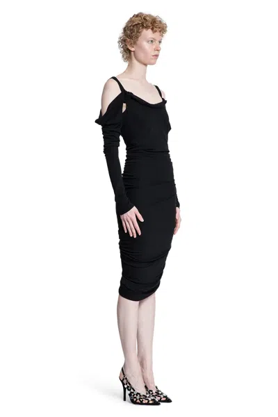 Attico Woman Black Dresses In Black