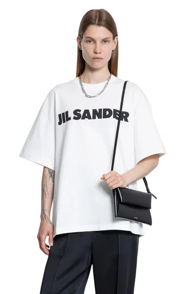 Jil Sander Relaxed-fit Cotton T-shirt With Bold Logo In White