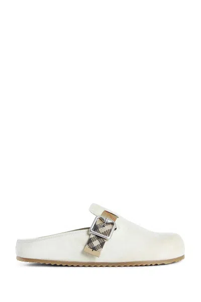 Burberry Man Beige Sandals & Slides In White
