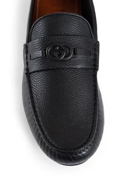Gucci Men Driver Loafers In Black