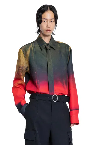 Jil Sander Casual Gradient Long Sleeve Shirt With Buttoned Cuffs