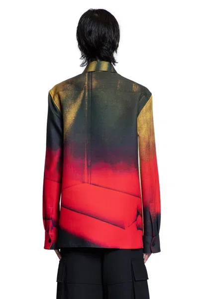 Jil Sander Casual Gradient Long Sleeve Shirt With Buttoned Cuffs