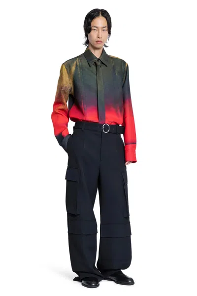Jil Sander Casual Gradient Long Sleeve Shirt With Buttoned Cuffs