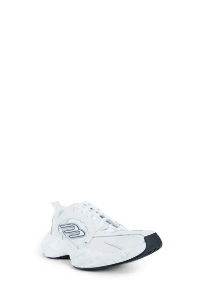 Balenciaga White Cowskin And Polyester Monday Shoe Sneakers