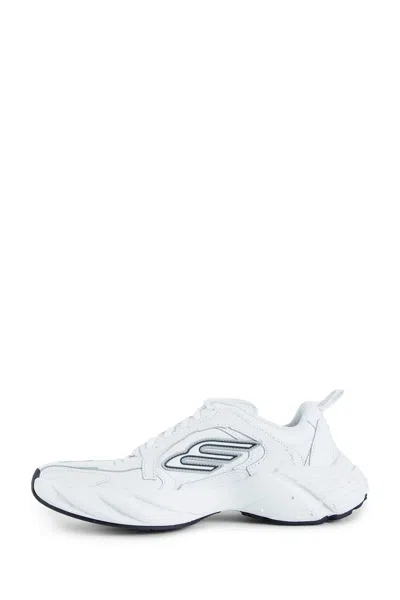 Balenciaga White Cowskin And Polyester Monday Shoe Sneakers