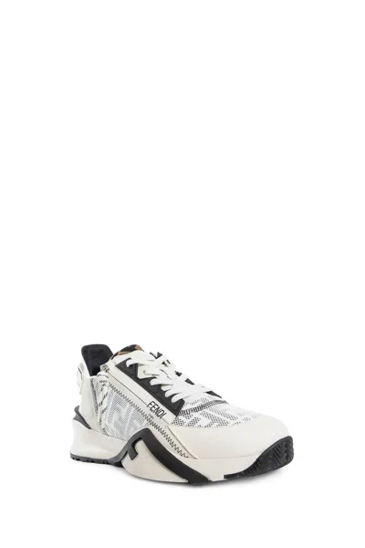 Fendi Men Flow Sneakers In White