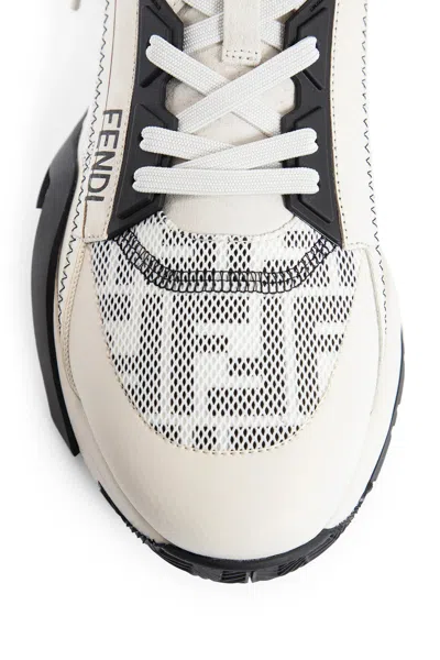 Fendi Men Flow Sneakers In White