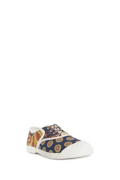 Valentino Sneaker Bay By Bay Denim Print In Multi