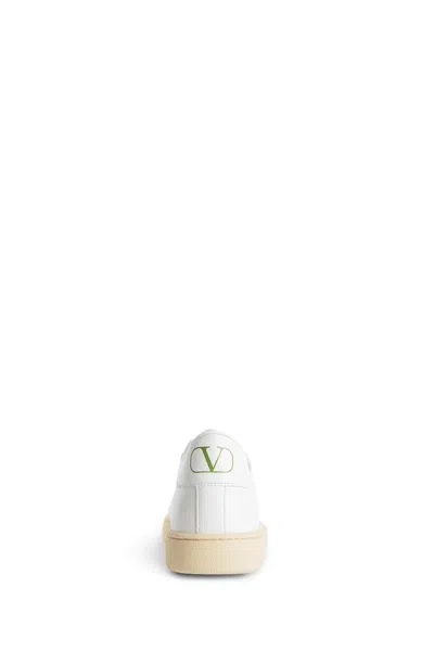 Valentino White Leather Vlogo Signature Sneakers
