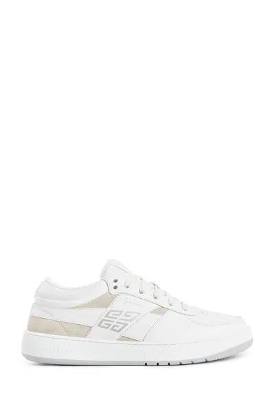 Givenchy G Move Low Top Leather Sneakers In White