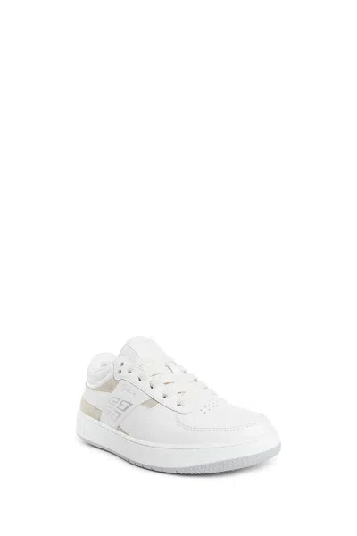 Givenchy G Move Low Top Leather Sneakers In White