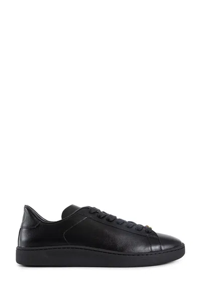 Valentino Royco Nappa Leather Sneakers In Black