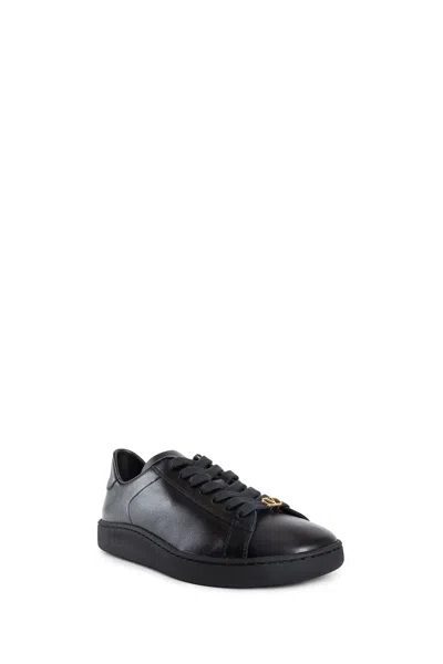 Valentino Royco Nappa Leather Sneakers In Black