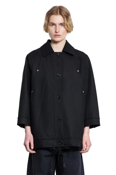 Gucci Short Cotton Car Coat In Black